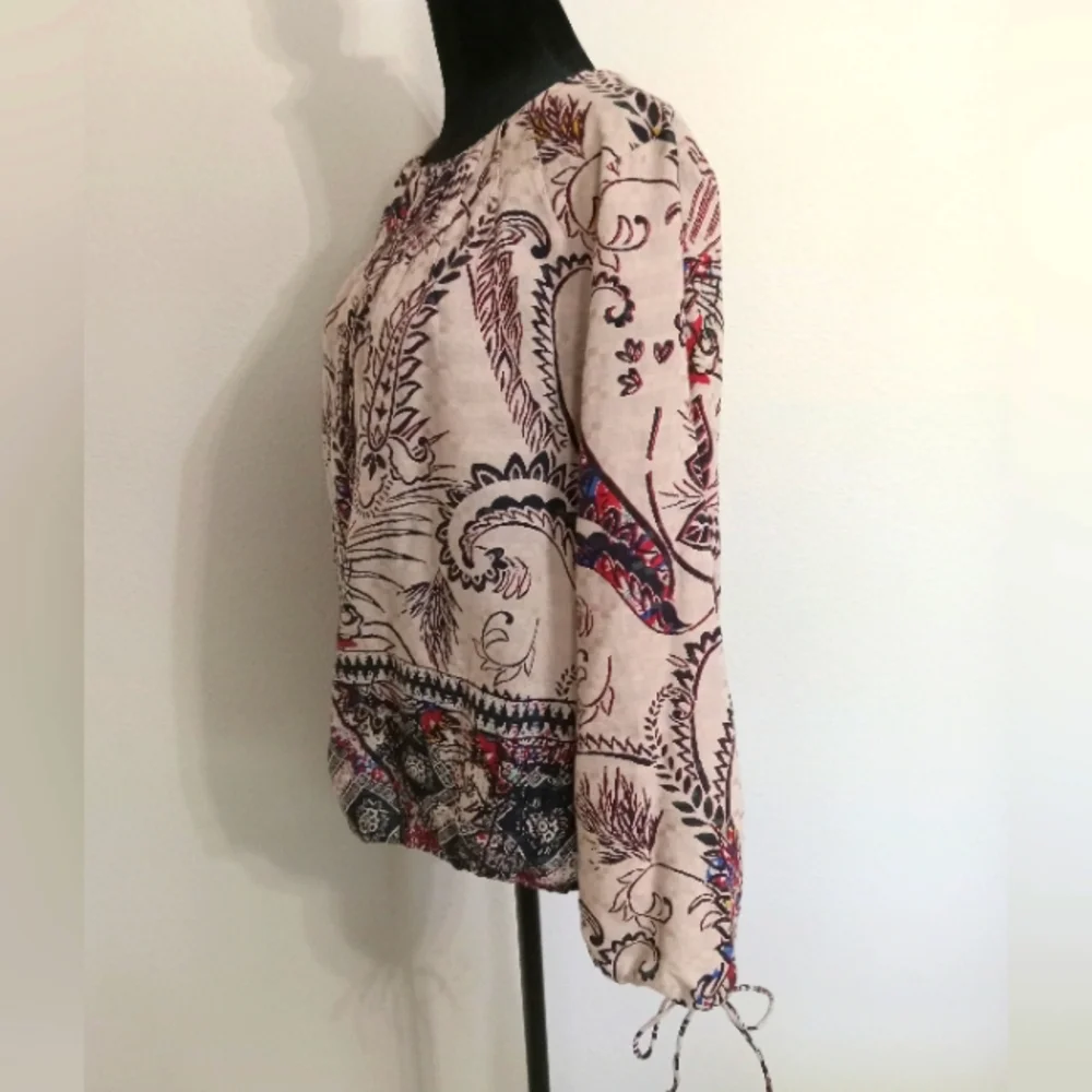 Lucky Brand Bohemian Peasant Blouse - Picture 2 of 9